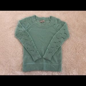 Mint green Loft sweater.